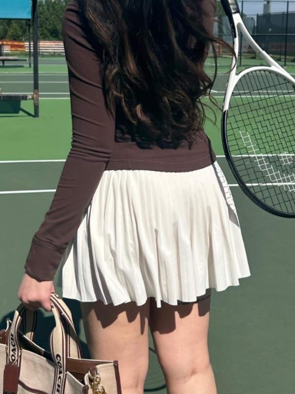 prince mid-rise pleated mini skort